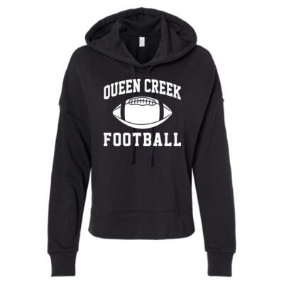 Ladies Queen Creek Full Football Black Hoodie Thumbnail