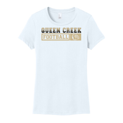 Ladies QC Football  Two-Tone T-shirt Thumbnail