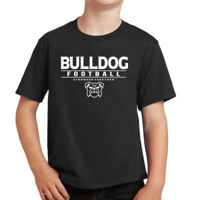 Youth Bulldog Football Stronger Together T-shirt Thumbnail