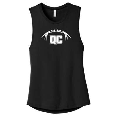 Ladies QC Half Football Jersey Muscle Tank Thumbnail