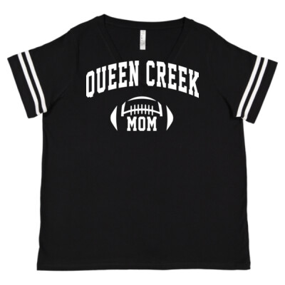 Ladies Curvy Football Mom Jersey Tee Thumbnail