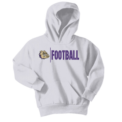 Youth Bulldog Football Hoodie Thumbnail