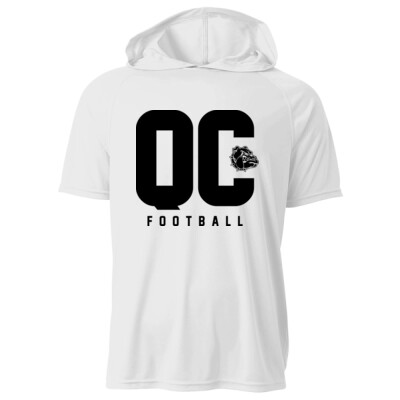 QC Football Bulldog SS Black Imprint Hooded SS Tee Thumbnail