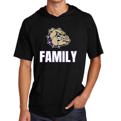 Unisex Bulldog Family Short Sleeve Hoodie Tri-Blend T-shirt  Thumbnail