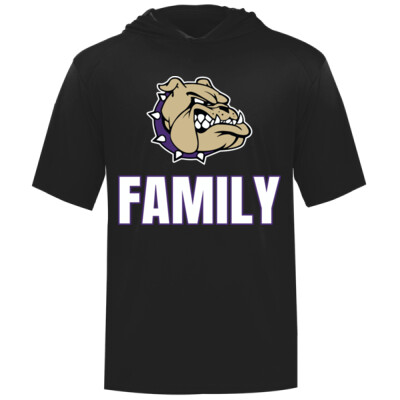 Unisex Bulldog Family Short Sleeve Dri-Fit Hoodie Thumbnail