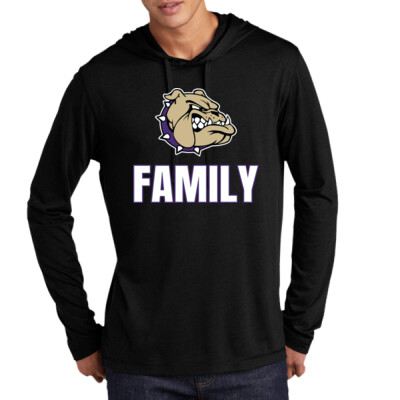 Unisex Bulldog Family Long Sleeve Hoodie Tri-Blend T-shirt Thumbnail