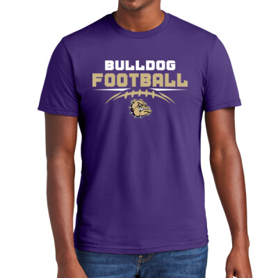 Adult Bulldog Football T-shirt Thumbnail