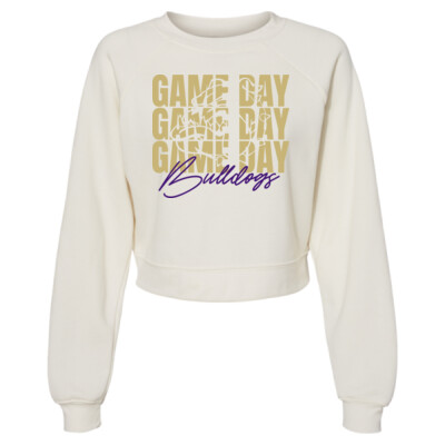Women's Game Day Bulldogs Cropped Crewneck Sweatshirt Thumbnail