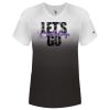 Women's V-Neck Ombre T-Shirt Thumbnail